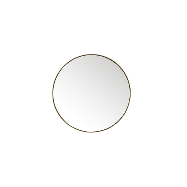 Rohe 30" x 30" Round Bathroom Mirror, Champagne Brass | ANVE Kitchen &amp; Bath
