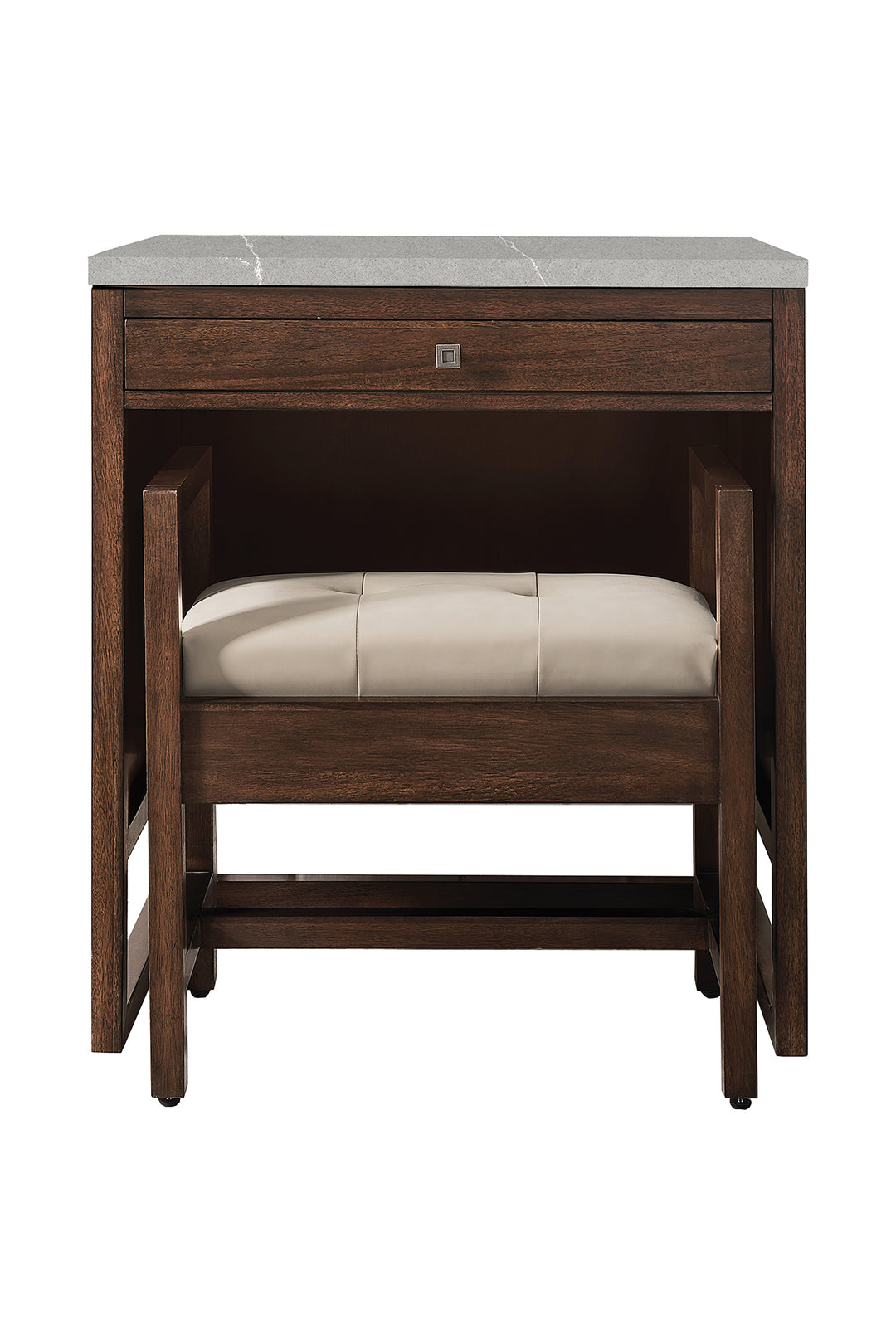 Athens 30" Countertop Unit in Mid Century Acacia, Eternal Serena Top | ANVE Kitchen & Bath