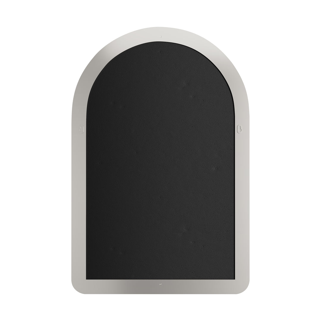 Rohe 24" x 36" Arched Bathroom Mirror, Satin Nickel
