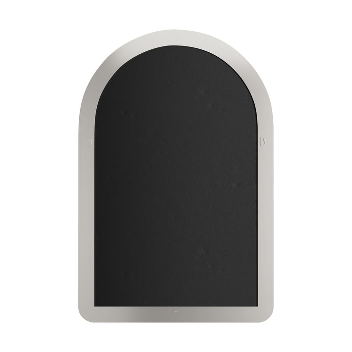 Rohe 24" x 36" Arched Bathroom Mirror, Satin Nickel