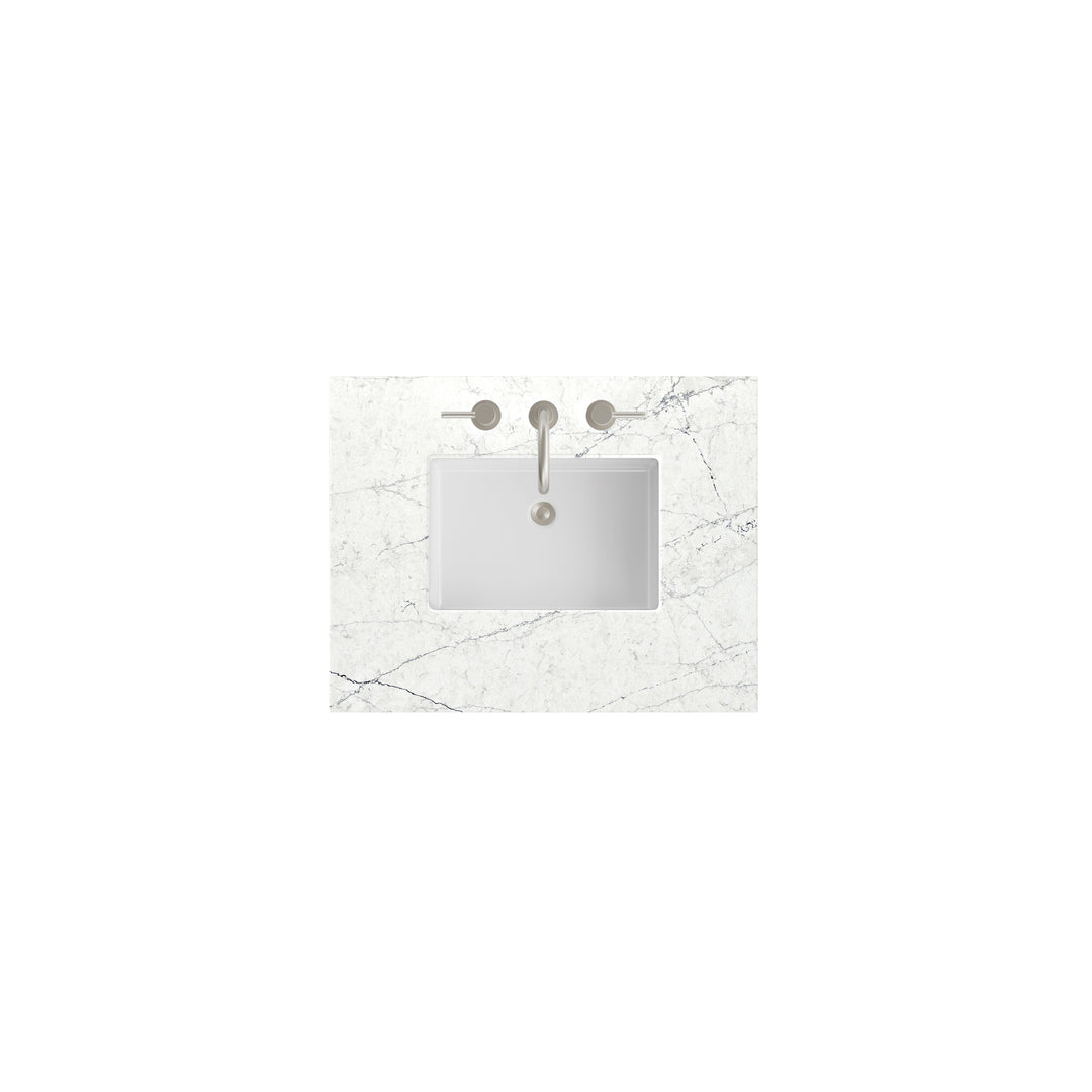 30" Single Vanity Top in Ethereal Noctis Silestone with Sink | ANVE Kitchen &amp; Bath