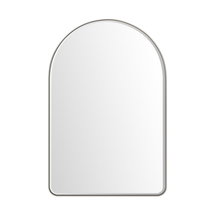 Rohe 24" x 36" Arched Bathroom Mirror, Satin Nickel | ANVE Kitchen &amp; Bath