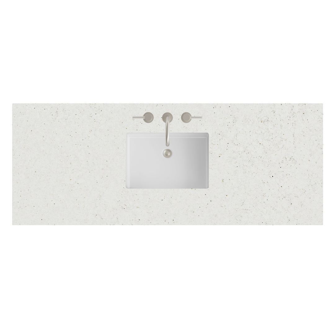 60" Single Lime Delight Silestone 3 CM Vanity Top with Undermount Sink | ANVE Kitchen &amp; Bath