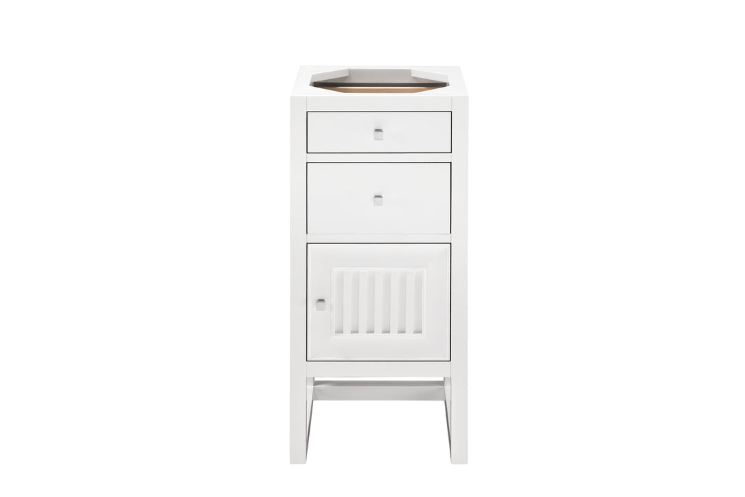 Athens 15" Base Cabinet with Drawers and Right Door in Glossy White | ANVE Kitchen & Bath