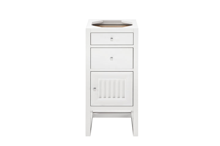 Athens 15" Base Cabinet with Drawers and Right Door in Glossy White | ANVE Kitchen &amp; Bath