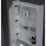 Monaco Modern 24″ Wall Mount Bathroom Vanity Set with Medicine Cabinet, Matte White