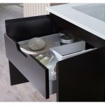 Monaco Modern 24″ Wall Mount Bathroom Vanity Set with Medicine Cabinet, Espresso