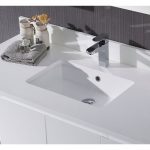 Monaco Modern 48″ Matte White Bathroom Vanity Set with Mirror and Wall Cabinets