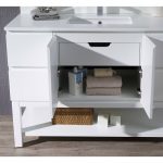 Monaco Modern 48″ Matte White Bathroom Vanity Set with Mirror and Wall Cabinets