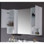 Monaco Modern 48″ Matte White Bathroom Vanity Set with Mirror and Wall Cabinets