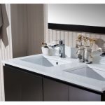 Monaco Modern 48″ Espresso Double Bathroom Vanity Set with Mirror