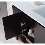 Monaco Modern 54″ Espresso Bathroom Vanity Set with Mirror and Wall Cabinets