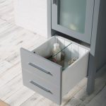 Sydney Modern 16″ Bathroom Vanity Set with Mirror Metal Gray