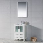 Sydney Modern 24″ Bathroom Vanity Set with Mirror Glossy White