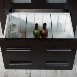 Sydney Modern 24″ Bathroom Vanity Set with Acrylic Top and Mirror Espresso