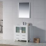 Sydney Modern 30″ Bathroom Vanity Set with Mirror Glossy White