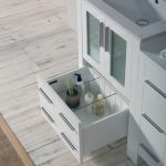 Sydney Modern 36″ Bathroom Vanity Set with Side Cabinet Glossy White