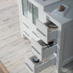 Sydney Modern 36″ Bathroom Vanity Set with Side Cabinet Glossy White
