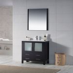 Sydney Modern 36″ Bathroom Vanity Set with Mirror Espresso