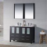 Sydney Modern 48″ Double Bathroom Vanity Set with Mirrors Espresso