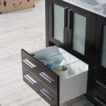 Sydney Modern 48″ Double Bathroom Vanity Set with Mirrors Espresso