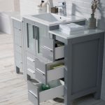 Sydney Modern 48″ Bathroom Vanity Set with Double Side Cabinets Metal Gray