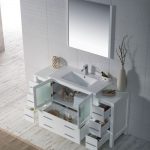 Sydney Modern 60″ Bathroom Vanity Set with Double Side Cabinets Glossy White