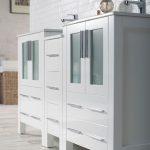Sydney Modern 60″ Double Bathroom Vanity Set with Mirrors Glossy White