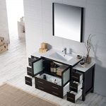 Sydney Modern 60″ Bathroom Vanity Set with Double Side Cabinets Espresso