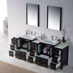 Sydney Modern 84″ Bathroom Vanity Set with Double Side Cabinets Espresso