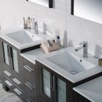 Sydney Modern 84″ Bathroom Vanity Set with Double Side Cabinets Espresso