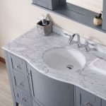 Rome 48″ Charcoal Gray Bathroom Bathroom Vanity Set with White Carrara Marble Top