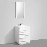 Barcelona Modern 30″ Bathroom Vanity Set in Glossy White
