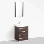 Barcelona Modern 30″ Bathroom Vanity Set in Gray Oak with Mirror