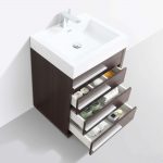 Barcelona Modern 30″ Bathroom Vanity Set in Gray Oak