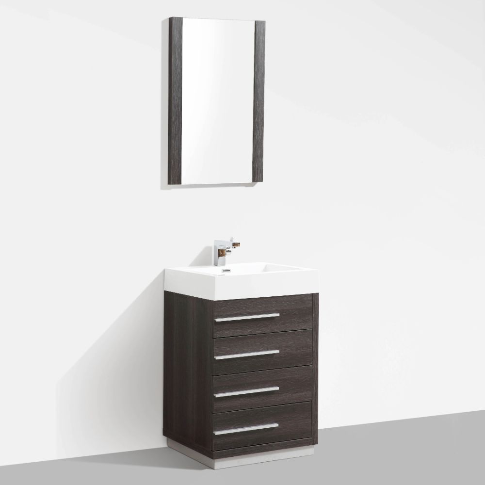 Barcelona Modern 30" Bathroom Vanity Set in Dark Oak