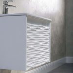 Paris 24 inch Glossy White Wall Mount Bathroom Vanity Set
