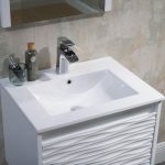 Paris 24 inch Glossy White Wall Mount Bathroom Vanity Set