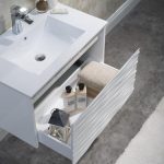 Paris 30 inch Glossy White Wall Mount Bathroom Vanity Set