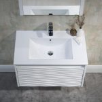 Paris 30 inch Glossy White Wall Mount Bathroom Vanity Set