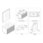 Paris 30 inch Glossy White Wall Mount Bathroom Vanity Set