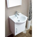 Naples 18″ Glossy White Bathroom Vanity Set with Mirror