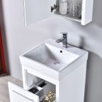 Milan Modern 20″ Glossy White Bathroom Vanity Set with Mirror