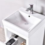 Milan Modern 20″ Glossy White Bathroom Vanity Set with Mirror