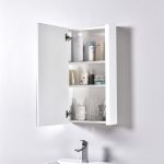 Milan Modern 20″ Glossy White Bathroom Vanity Set with Medicine Cabinet