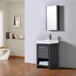 Milan Modern 20″ Silver Grey Bathroom Vanity Set with Mirror