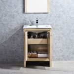 Milan Modern 24″ Briccole Oak Bathroom Vanity Set with Mirror
