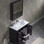 Milan Modern 36″ Silver Grey Bathroom Vanity Set with Mirror