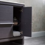 Milan Modern 36″ Silver Grey Bathroom Vanity Set with Mirror
