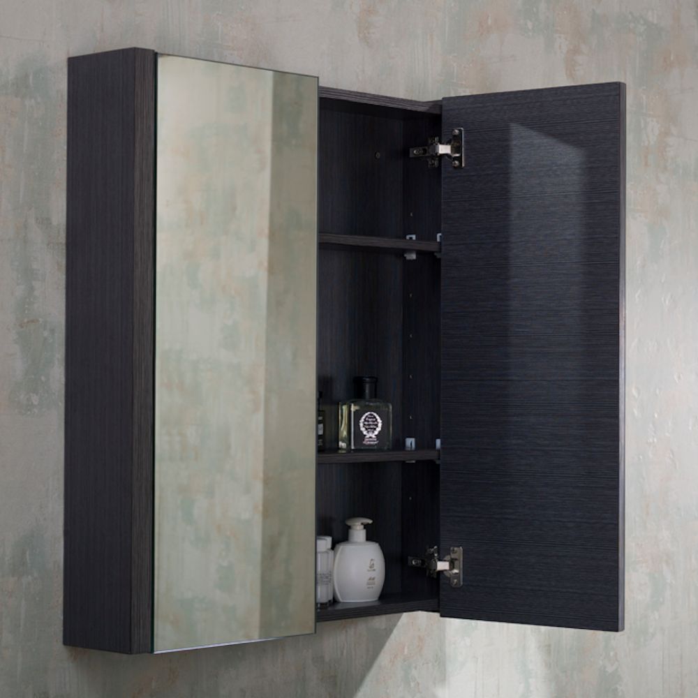 Milan Modern 36" Silver Grey Bathroom Vanity Set with Medicine Cabinet